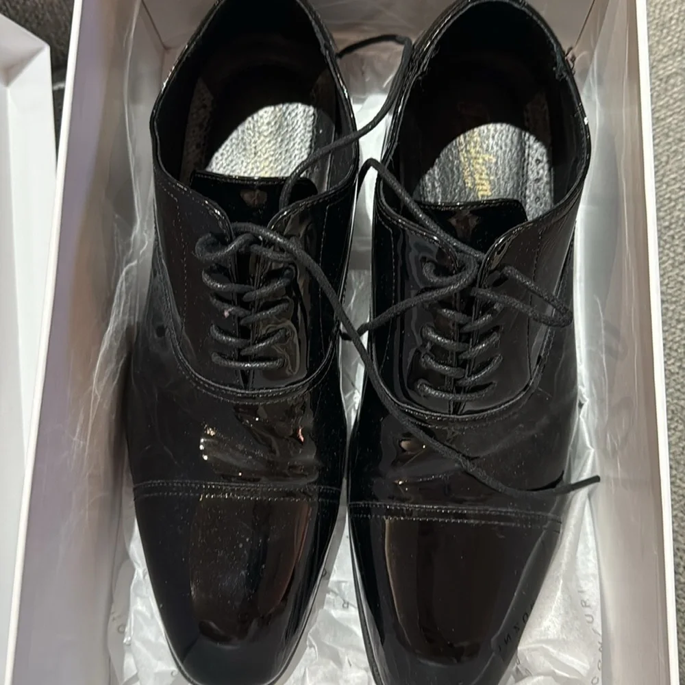 Men's Black Leather Dress Shoes